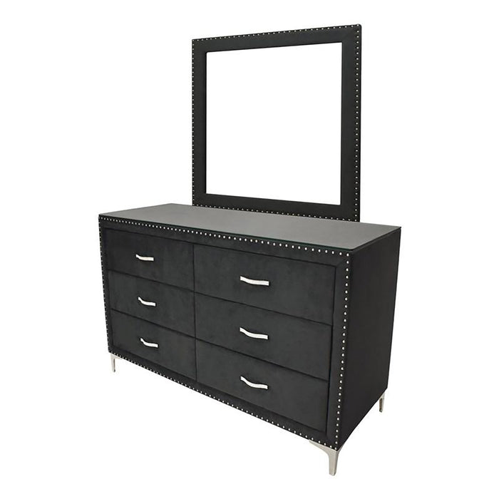 Crown Mark Furniture Lucinda Dresser Mirror in Black - All Brands Furniture (NJ)