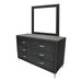 Crown Mark Furniture Lucinda 6 Drawer Dresser in Black - All Brands Furniture (NJ)
