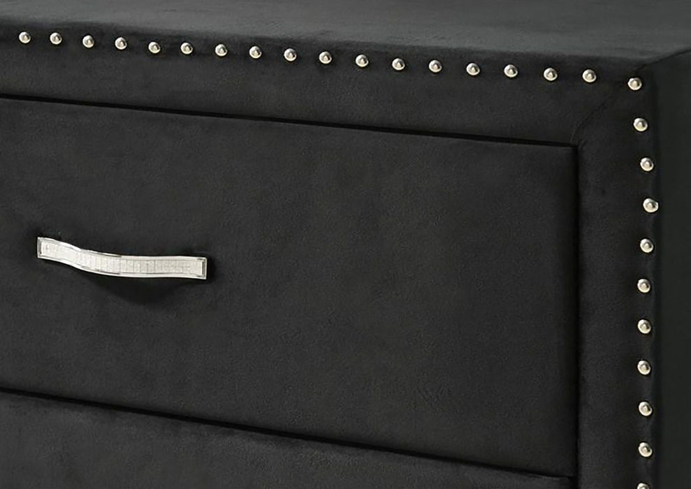 Crown Mark Furniture Lucinda 5 Drawer Chest in Black - All Brands Furniture (NJ)