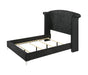 Crown Mark Furniture Lucinda King Upholstered Panel Bed in Black B9265-K - All Brands Furniture (NJ)