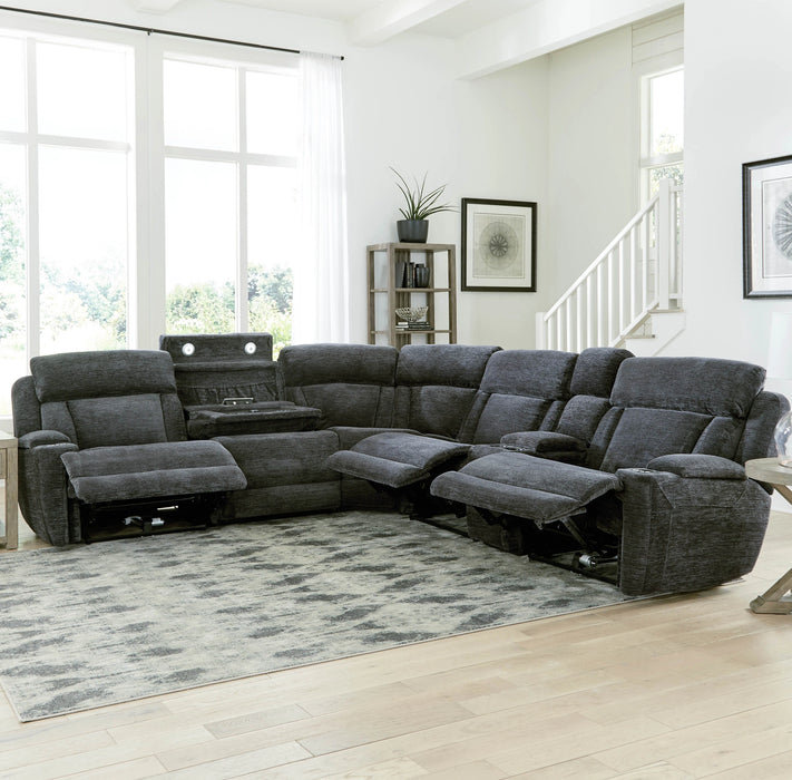 Parker Living Dalton 6 Piece Modular Power Reclining Sectional with Power Adjustable Headrests