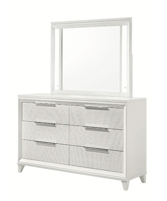 Crown Mark Furniture Cressida 6 Drawer Dresser in White - All Brands Furniture (NJ)