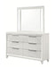 Crown Mark Furniture Cressida 6 Drawer Dresser in White - All Brands Furniture (NJ)