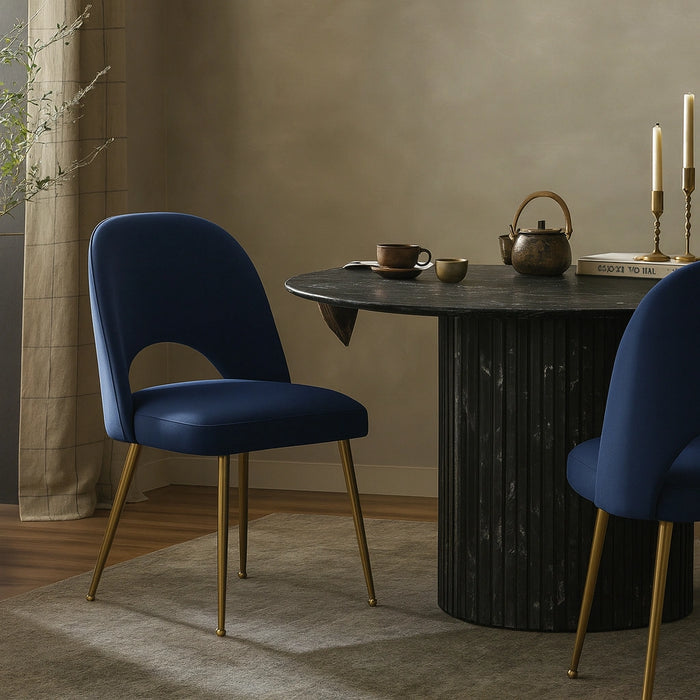 Logan Navy Velvet Dining Chair