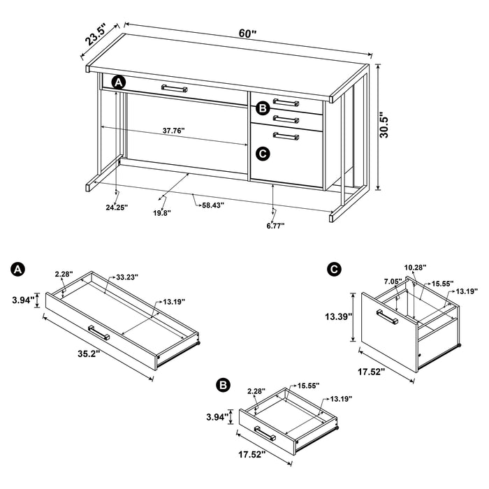 Loomis Computer Desk - All Brands Furniture (NJ)