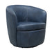 Parker Living Barolo 100% Italian Leather Swivel Club Chair