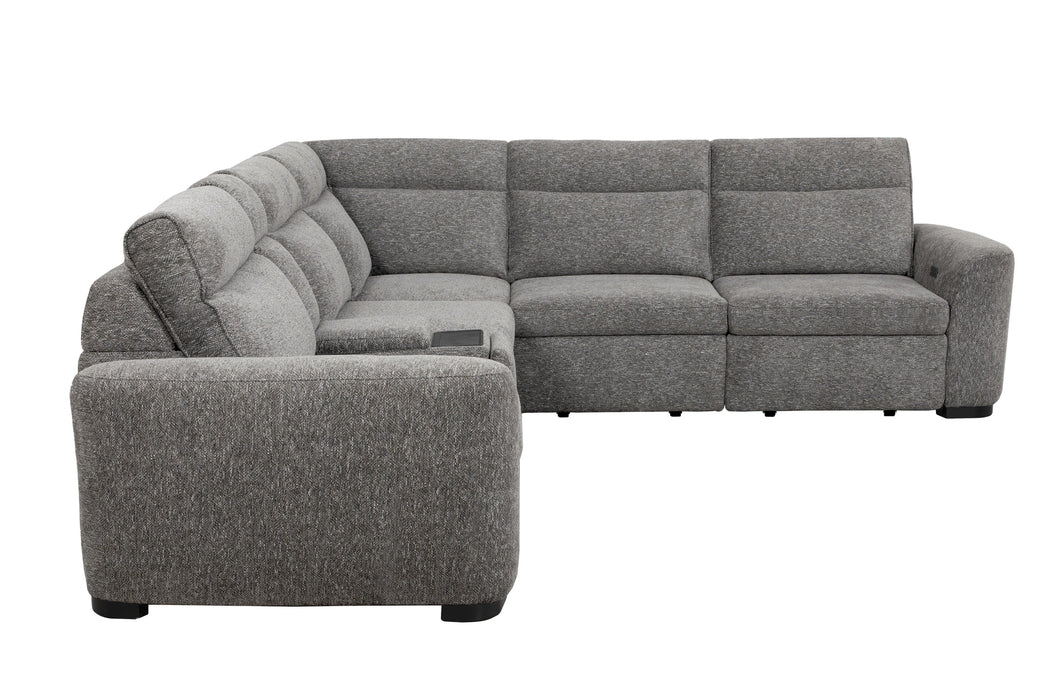 Parker Living Kline - Nightfall 6 Piece Power Sliding Sectional with Extension Footrests