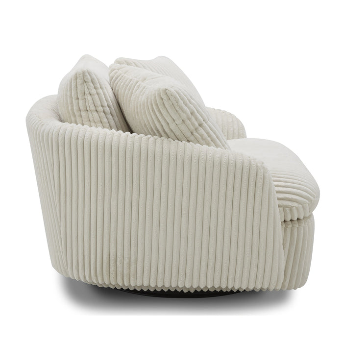 Parker Living Boomer Large Swivel Chair with 2 Toss Pillows Two Pack