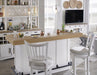 Parker House Americana Modern Dining 78 inch Bar with Quartz Insert