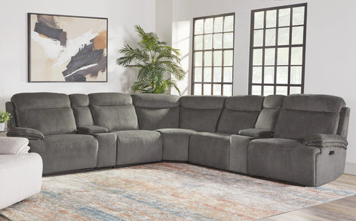 Parker Living Alpine - Airy Midnight 7 Piece Zero Gravity Power Reclining Sectional with Power Adjustable Headrests