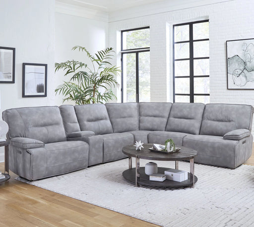 Parker Living Gladiator 6 Piece Modular Power Reclining Sectional with Power Adjustable Headrests