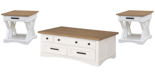 Parker House Americana Modern - Cotton Lift Top Cocktail Table with 2 End Tables