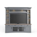 Parker House Americana Modern 92 Inch TV Console with Hutch Back Panel and LED Lights