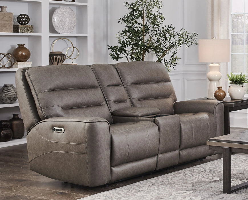 Parker Living Lawson - Sydney Brunette Power Zero Gravity Tilt Console Loveseat P2