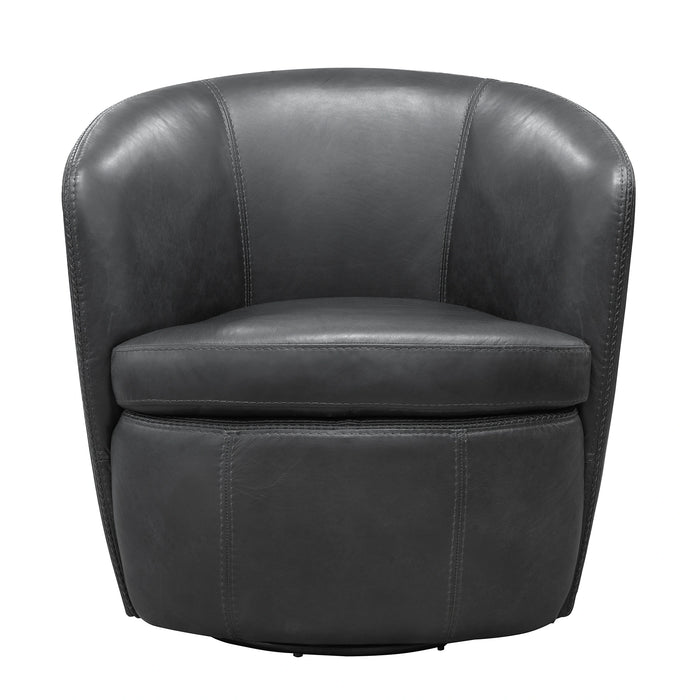 Parker Living Barolo 100% Italian Leather Swivel Club Chair