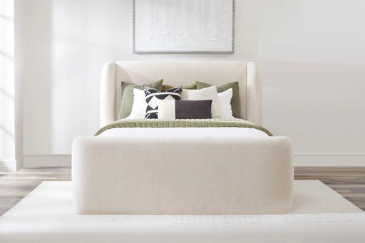 Parker Living Sleep Shiloh - White Mocha King Wingback Upholstered Bed