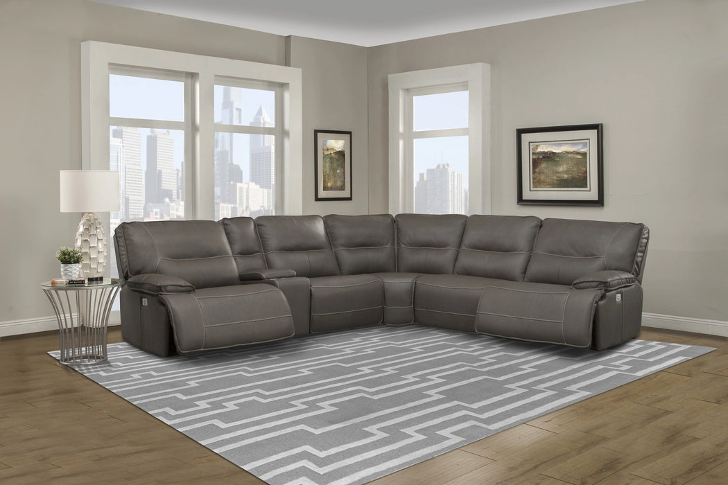 Parker Living Spartacus 6 Piece Modular Power Reclining Sectional with Power Adjustable Headrests