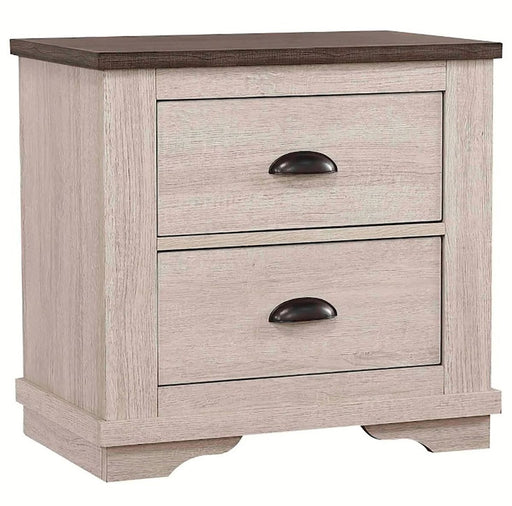 Crown Mark Furniture Coralee 2 Drawer Nightstand in White image