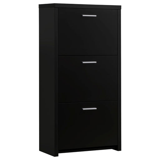 Vivian 3-drawer Shoe Cabinet Black image