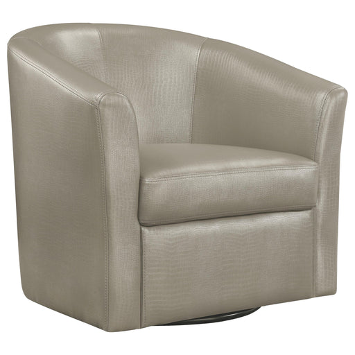 Turner Upholstery Sloped Arm Accent Swivel Chair Champagne - All Brands Furniture (NJ)