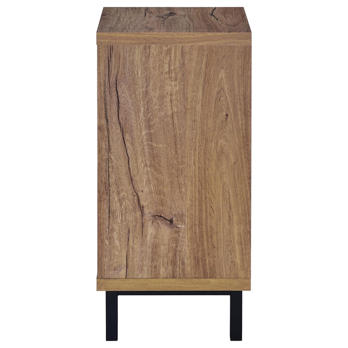 Teller 1-door Entryway Shoe Storage Cabinet Natural Oak - All Brands Furniture (NJ)