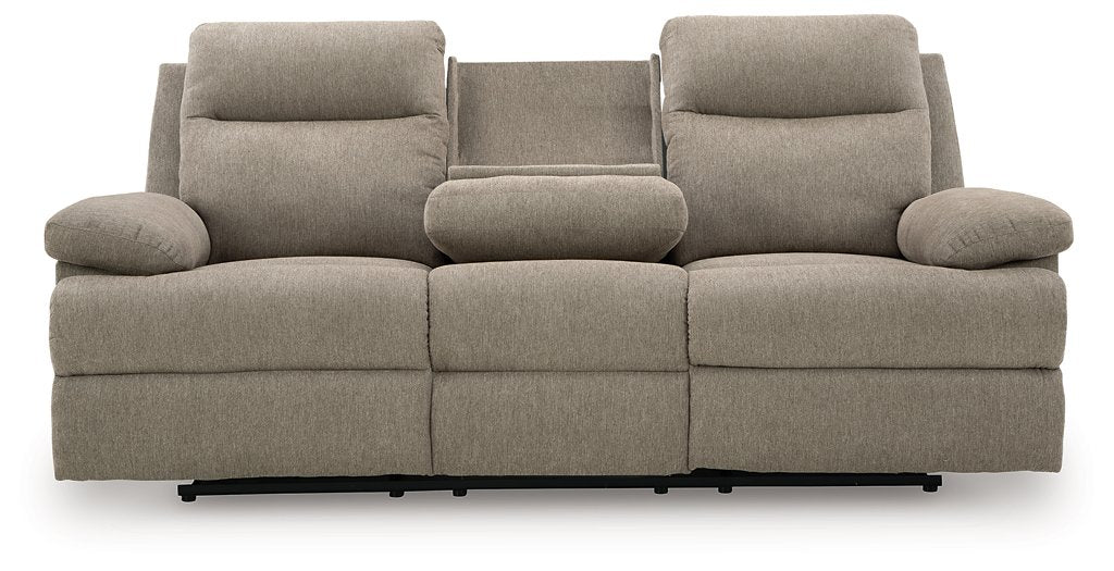 Side-Swipe Reclining Sofa with Drop Down Table - All Brands Furniture (NJ)