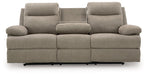 Side-Swipe Reclining Sofa with Drop Down Table - All Brands Furniture (NJ)