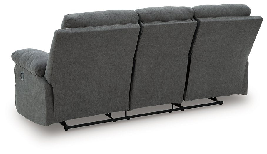 Side-Swipe Reclining Sofa with Drop Down Table - All Brands Furniture (NJ)