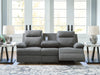 Side-Swipe Reclining Sofa with Drop Down Table - All Brands Furniture (NJ)