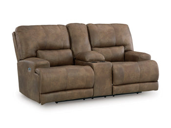 Beckley Place Power Reclining Loveseat with Console - All Brands Furniture (NJ)