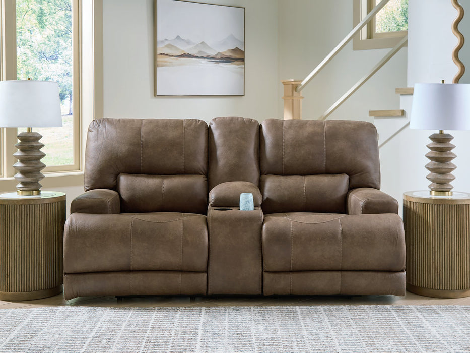 Beckley Place Power Reclining Loveseat with Console - All Brands Furniture (NJ)