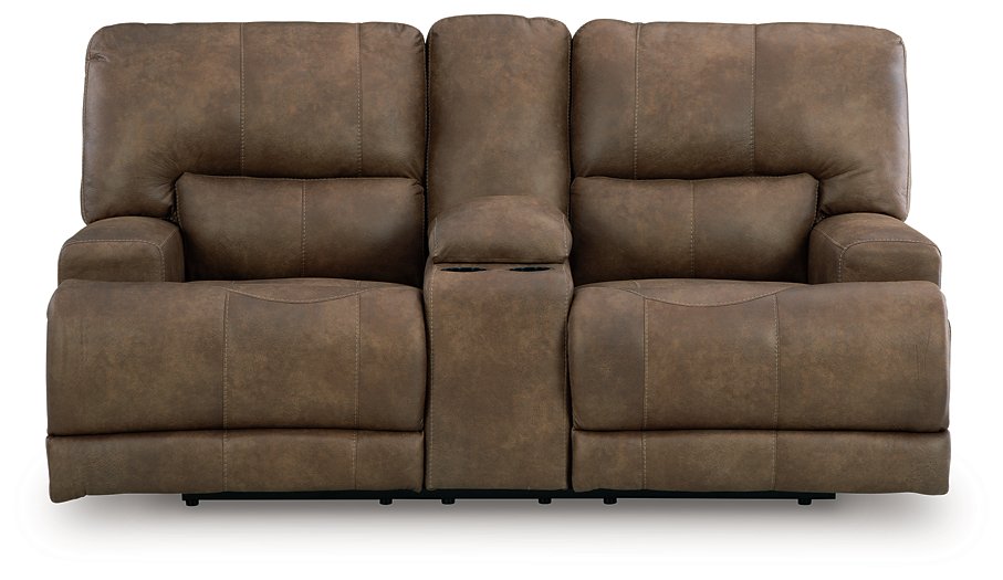 Beckley Place Power Reclining Loveseat with Console - All Brands Furniture (NJ)