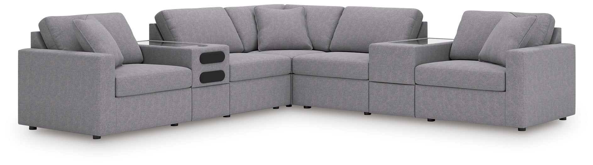 Modmax Balanced Sectional with Audio and Storage Consoles - All Brands Furniture (NJ)