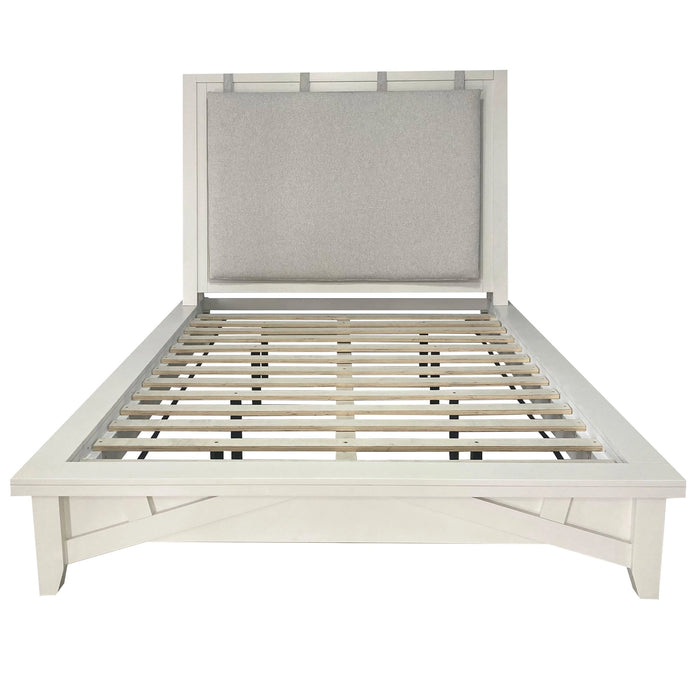Parker House Americana Modern Bedroom Queen Platform Bed 2 Nightstands Dresser with Mirror and Chest