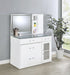 Flora 2-drawer Vanity Set with LED Mirror High Gloss - All Brands Furniture (NJ)