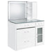 Flora 2-drawer Vanity Set with LED Mirror High Gloss - All Brands Furniture (NJ)