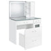 Flora 2-drawer Vanity Set with LED Mirror High Gloss - All Brands Furniture (NJ)