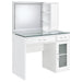 Flora 2-drawer Vanity Set with LED Mirror High Gloss - All Brands Furniture (NJ)