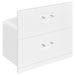 Flora 2-drawer Vanity Set with LED Mirror High Gloss - All Brands Furniture (NJ)