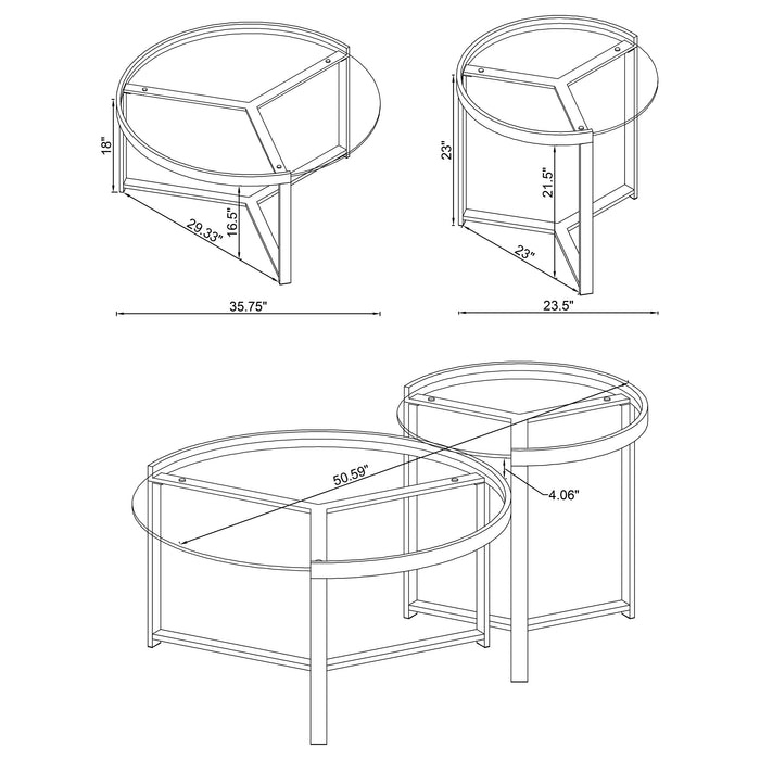 Delia Nesting Coffee Table - All Brands Furniture (NJ)