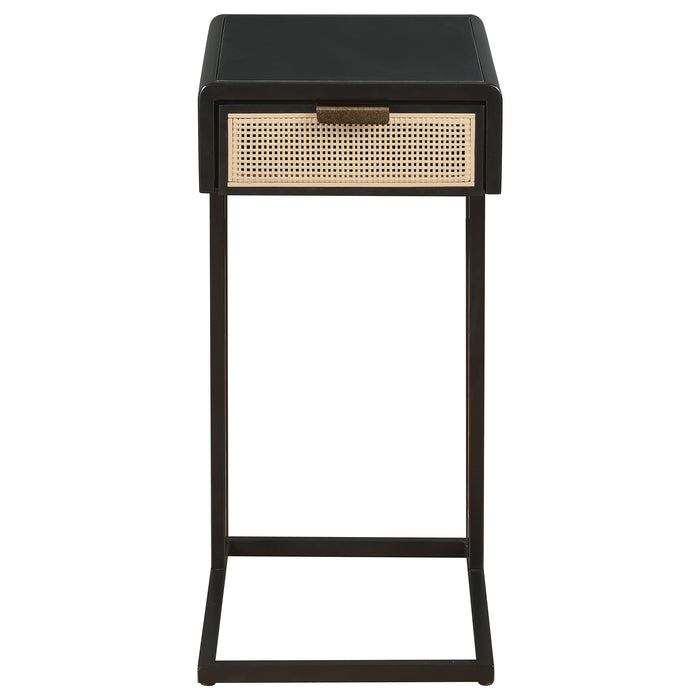 Amherst 1-drawer Radio Weave Cane Metal Side Table - All Brands Furniture (NJ)