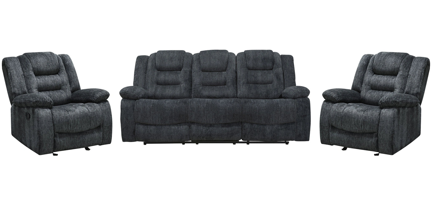 Parker Living Bolton - Misty Storm Manual Reclining Sofa and Two Recliners