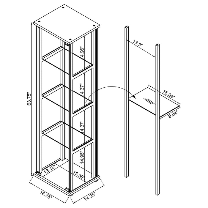 Cyclamen Curio Cabinet - All Brands Furniture (NJ)