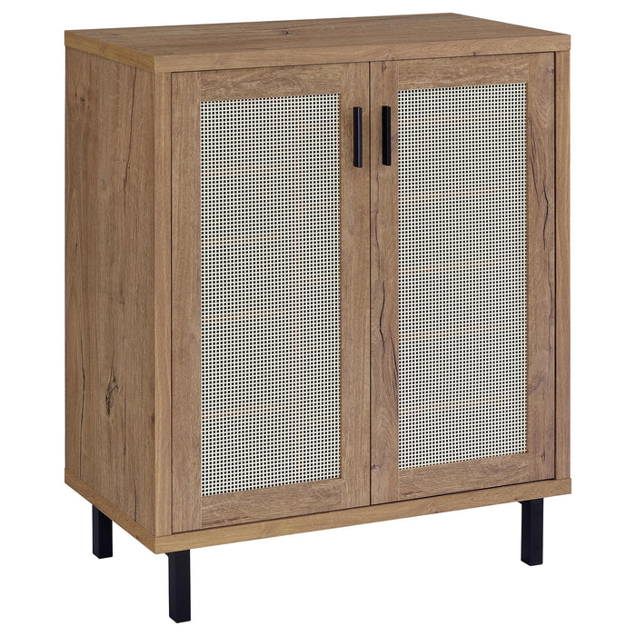 Teller 2-door Shoe Storage Cabinet Natural Oak - All Brands Furniture (NJ)