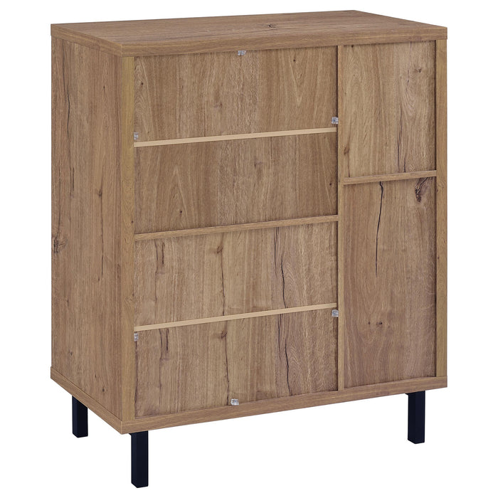 Teller 2-door Shoe Storage Cabinet Natural Oak - All Brands Furniture (NJ)
