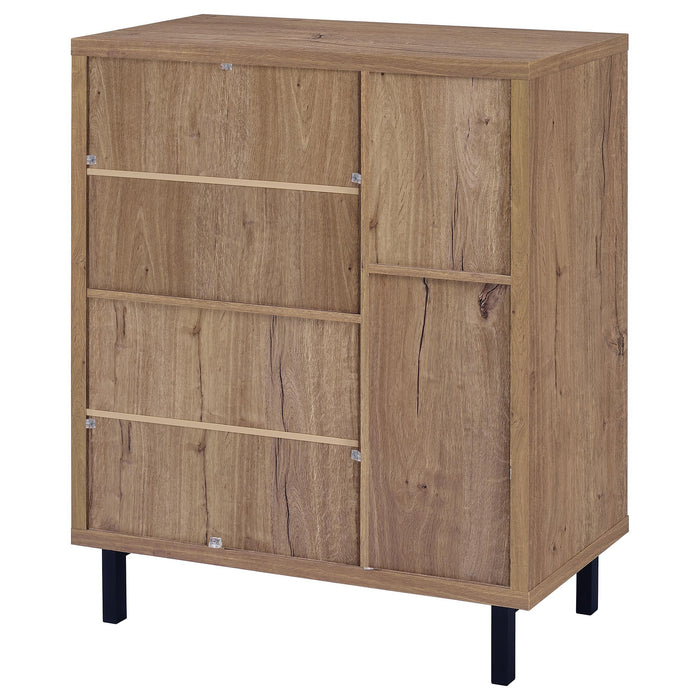 Teller 2-door Shoe Storage Cabinet Natural Oak - All Brands Furniture (NJ)