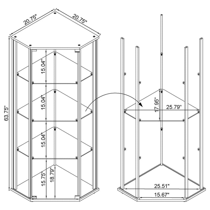 Zenobia Curio Cabinet - All Brands Furniture (NJ)