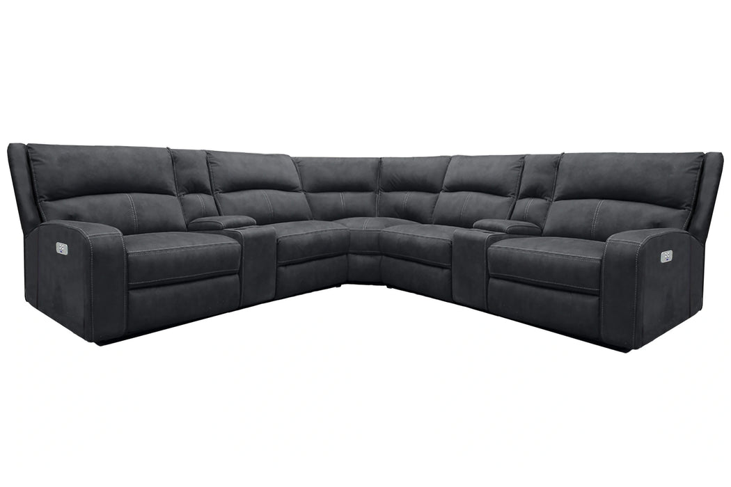 Parker Living Polaris 7 Piece Modular Power Reclining Sectional with Power Adjustable Headrests