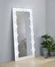 Zayan 32 x 71 Inch Floor Mirror LED Lighting White Gloss - All Brands Furniture (NJ)
