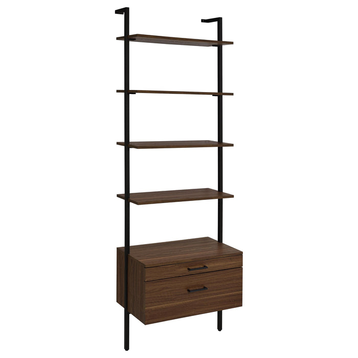 Owens 3-piece 96-inch Wall Mounted Bookshelf Set Walnut - All Brands Furniture (NJ)